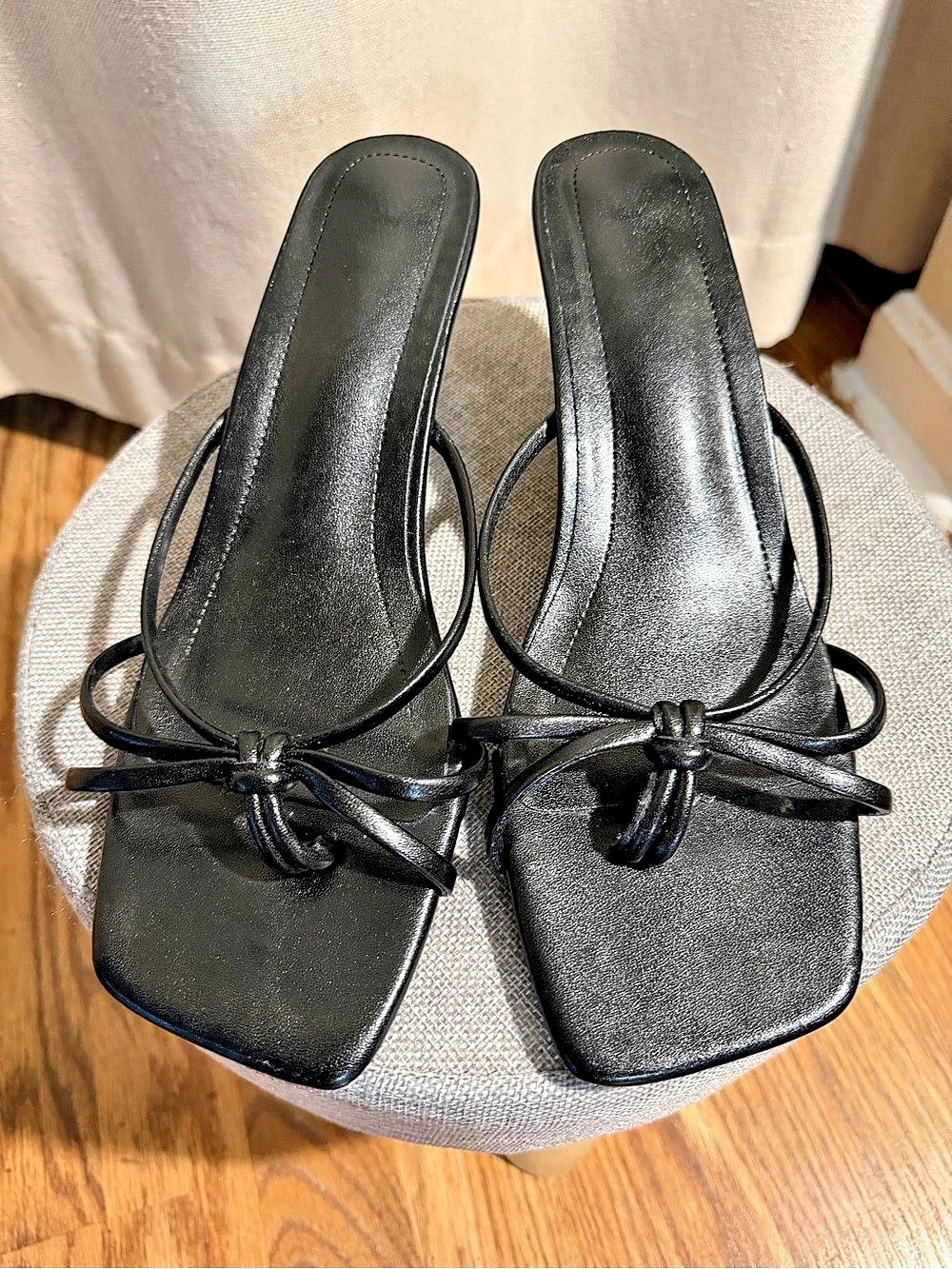 Black Strappy Heels Like New